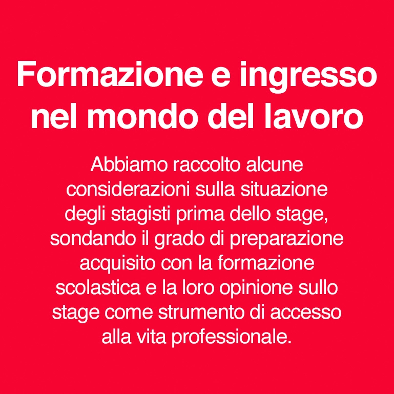 Formazione ed ingresso nel mondo del lavoro